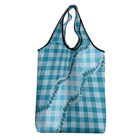 Blue Hawaii Palaka Grocery Bag Hawaiian Pikake Lei