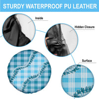 Blue Hawaii Palaka Spare Tire Cover Hawaiian Pikake Lei