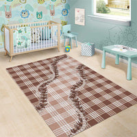 Beige Hawaii Palaka Area Rug Hawaiian Pikake Lei