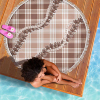 Beige Hawaii Palaka Beach Blanket Hawaiian Pikake Lei