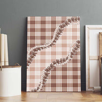 Beige Hawaii Palaka Canvas Wall Art Hawaiian Pikake Lei