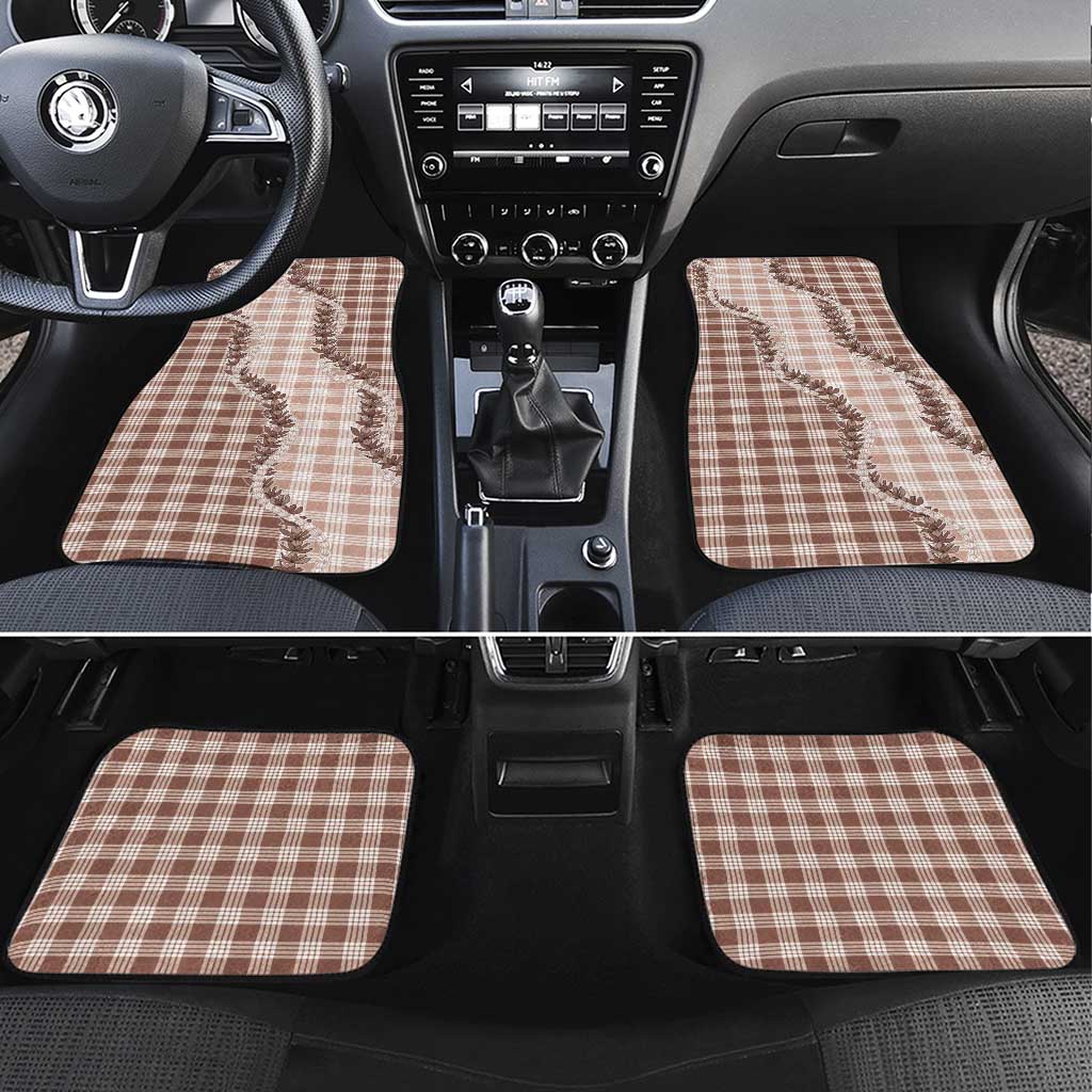 Beige Hawaii Palaka Car Mats Hawaiian Pikake Lei