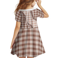 Beige Hawaii Palaka Family Matching Off Shoulder Short Dress and Hawaiian Shirt Hawaiian Pikake Lei LT05 - Polynesian Pride
