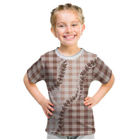 Beige Hawaii Palaka Kid T Shirt Hawaiian Pikake Lei