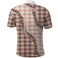 Beige Hawaii Palaka Polo Shirt Hawaiian Pikake Lei