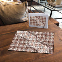Beige Hawaii Palaka Puzzle Hawaiian Pikake Lei