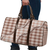 Beige Hawaii Palaka Travel Bag Hawaiian Pikake Lei