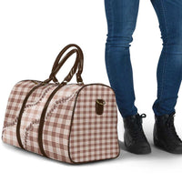 Beige Hawaii Palaka Travel Bag Hawaiian Pikake Lei