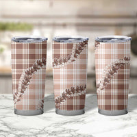 Beige Hawaii Palaka Tumbler Cup Hawaiian Pikake Lei