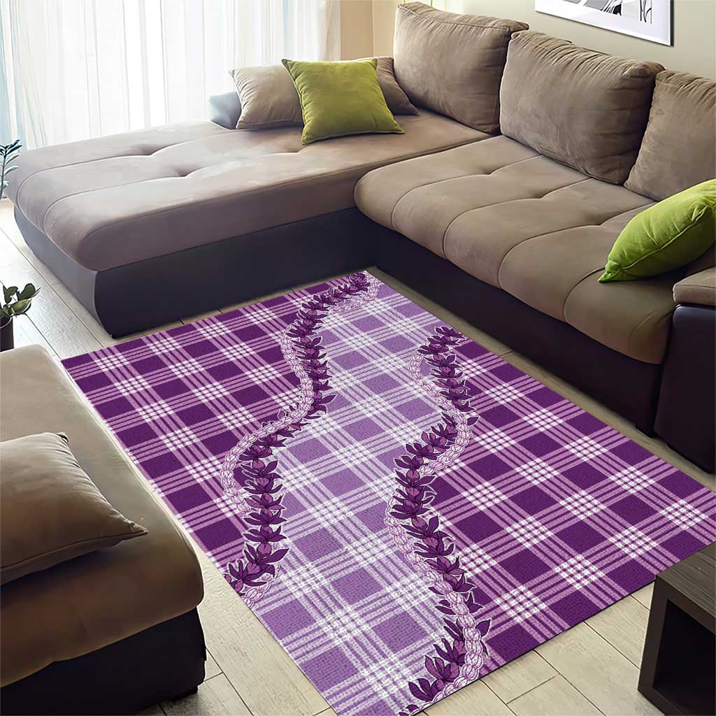 Violet Hawaii Palaka Area Rug Hawaiian Pikake Lei