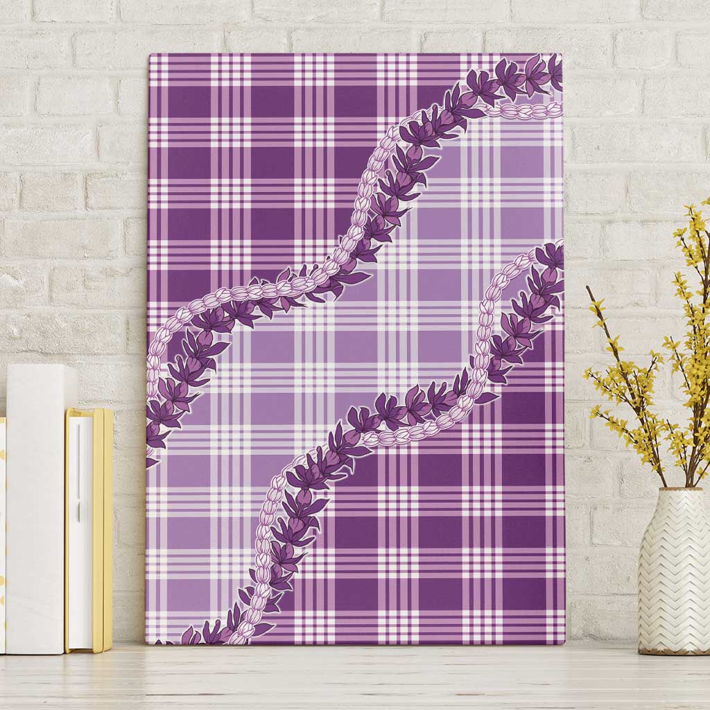 Violet Hawaii Palaka Canvas Wall Art Hawaiian Pikake Lei
