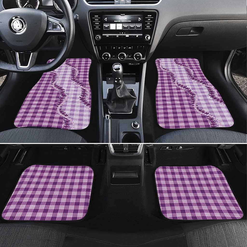 Violet Hawaii Palaka Car Mats Hawaiian Pikake Lei