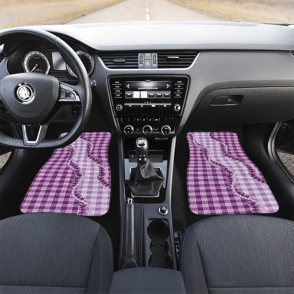 Violet Hawaii Palaka Car Mats Hawaiian Pikake Lei