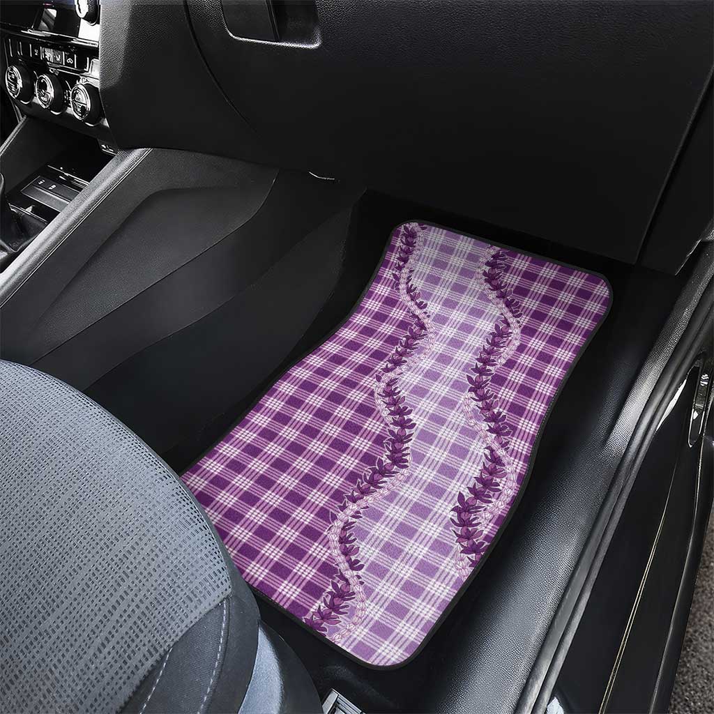 Violet Hawaii Palaka Car Mats Hawaiian Pikake Lei