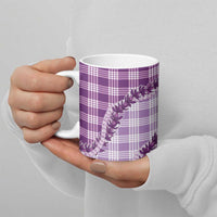 Violet Hawaii Palaka Ceramic Mug Hawaiian Pikake Lei