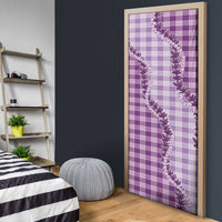Violet Hawaii Palaka Door Cover Hawaiian Pikake Lei