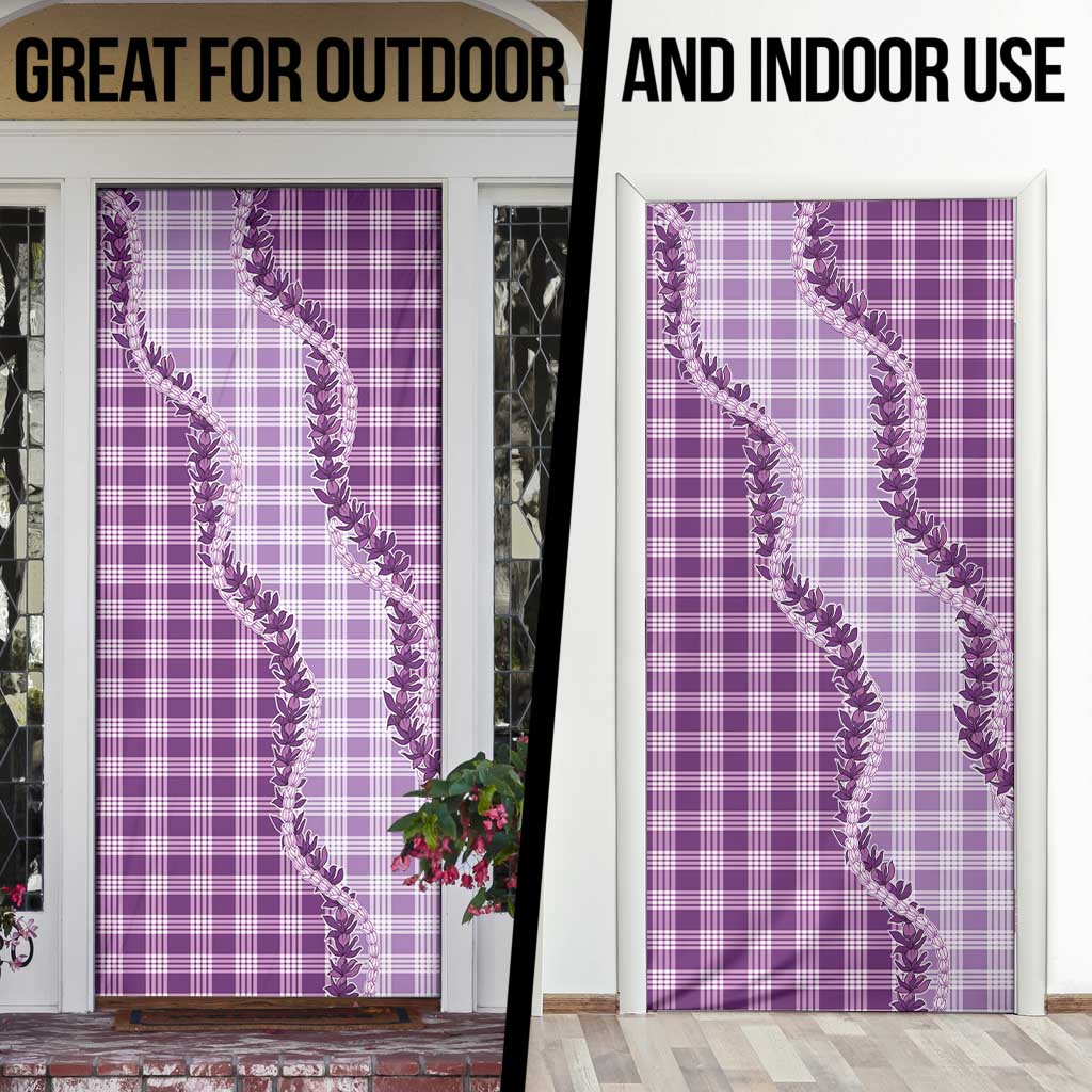 Violet Hawaii Palaka Door Cover Hawaiian Pikake Lei