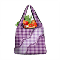 Violet Hawaii Palaka Grocery Bag Hawaiian Pikake Lei