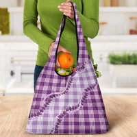 Violet Hawaii Palaka Grocery Bag Hawaiian Pikake Lei