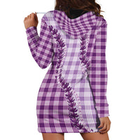Violet Hawaii Palaka Hoodie Dress Hawaiian Pikake Lei