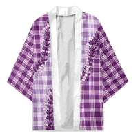Violet Hawaii Palaka Kimono Hawaiian Pikake Lei