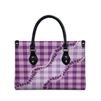 Violet Hawaii Palaka Leather Bag Hawaiian Pikake Lei