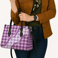 Violet Hawaii Palaka Leather Bag Hawaiian Pikake Lei