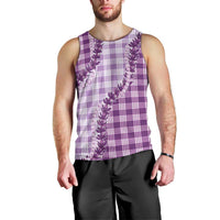 Violet Hawaii Palaka Men Tank Top Hawaiian Pikake Lei
