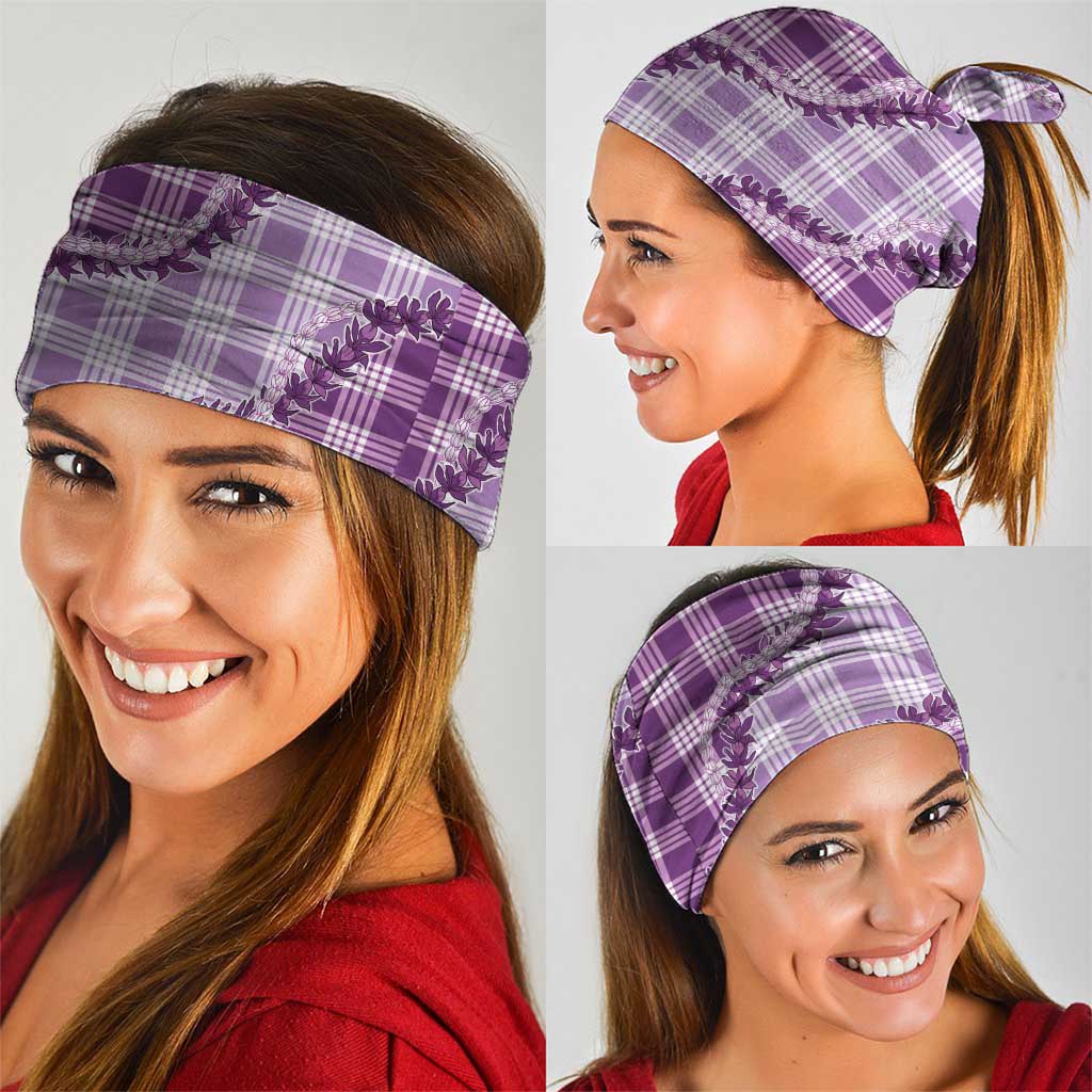 Violet Hawaii Palaka Neck Gaiter Hawaiian Pikake Lei