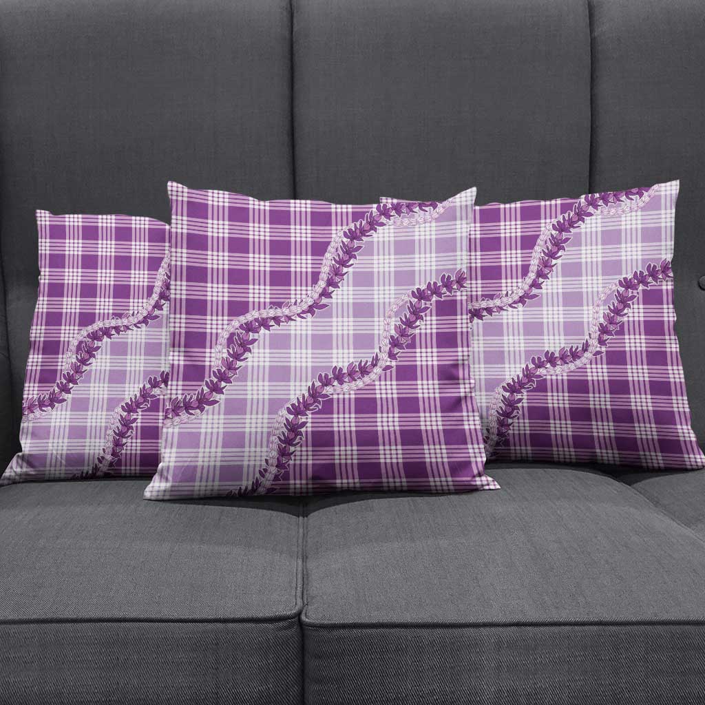 Violet Hawaii Palaka Pillow Cover Hawaiian Pikake Lei