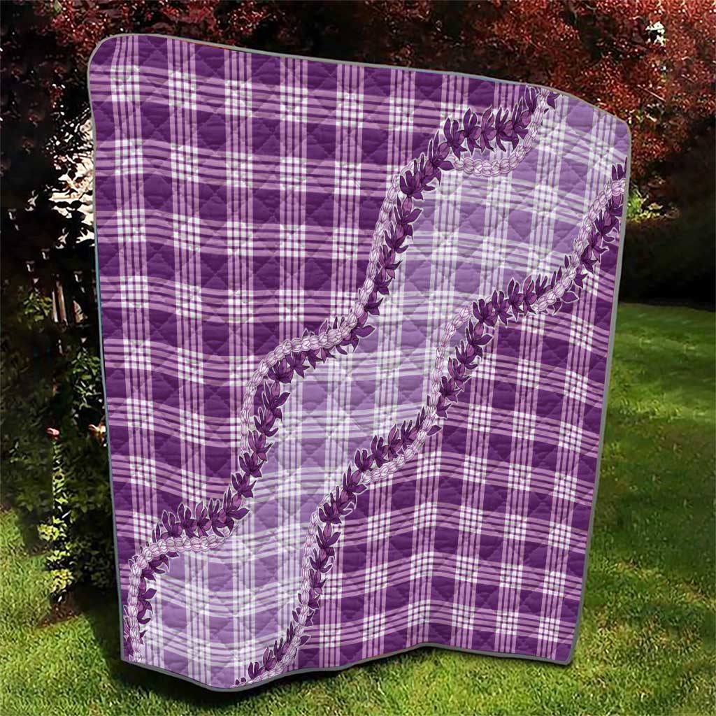 Violet Hawaii Palaka Quilt Hawaiian Pikake Lei