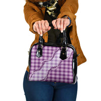 Violet Hawaii Palaka Shoulder Handbag Hawaiian Pikake Lei
