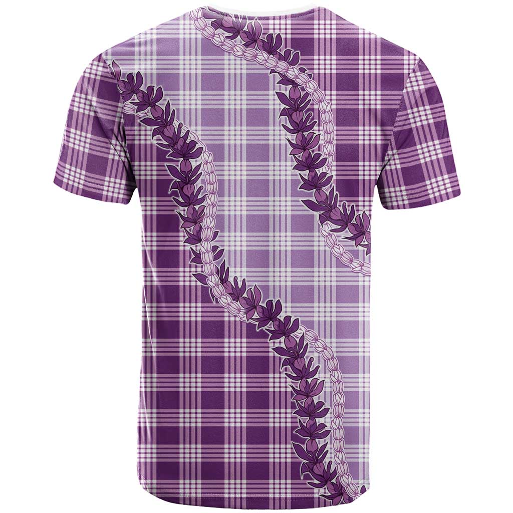 Violet Hawaii Palaka T Shirt Hawaiian Pikake Lei