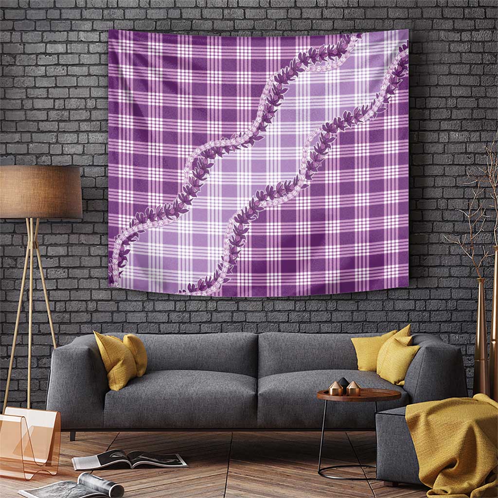 Violet Hawaii Palaka Tapestry Hawaiian Pikake Lei