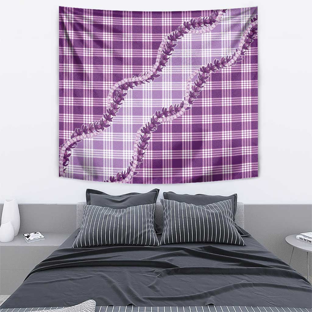 Violet Hawaii Palaka Tapestry Hawaiian Pikake Lei