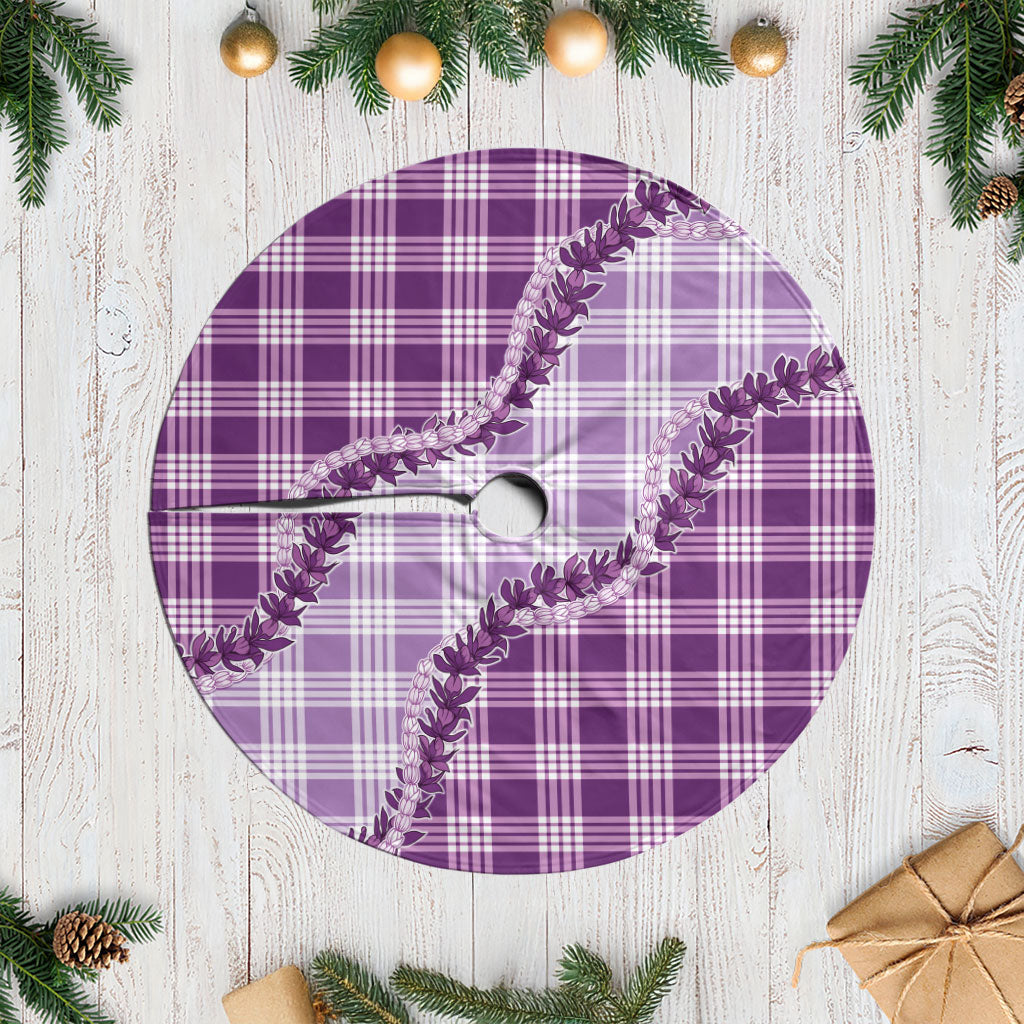 Violet Hawaii Palaka Tree Skirt Hawaiian Pikake Lei LT05 Casual Violet - Polynesian Pride