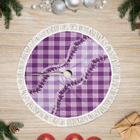 Violet Hawaii Palaka Tree Skirt Hawaiian Pikake Lei LT05 Fringed Violet - Polynesian Pride