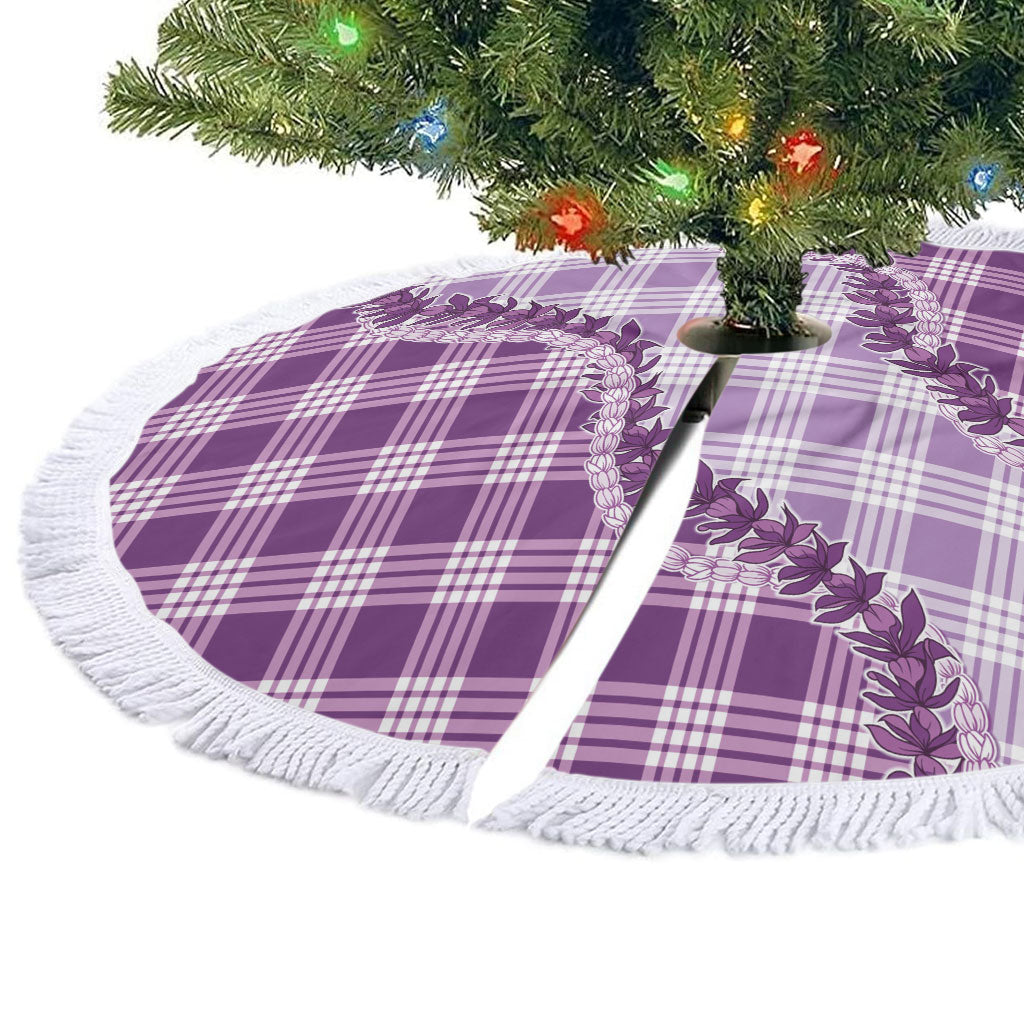 Violet Hawaii Palaka Tree Skirt Hawaiian Pikake Lei LT05 - Polynesian Pride