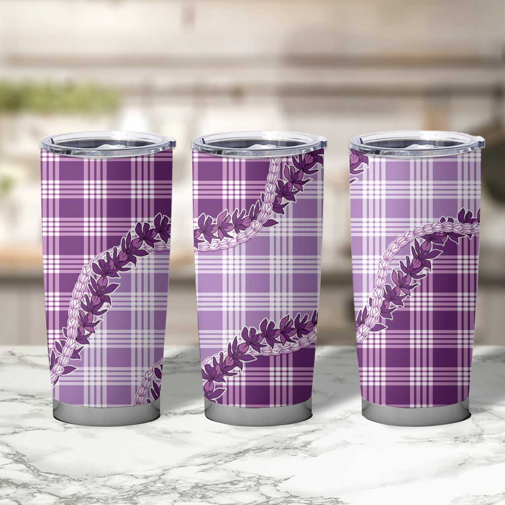Violet Hawaii Palaka Tumbler Cup Hawaiian Pikake Lei