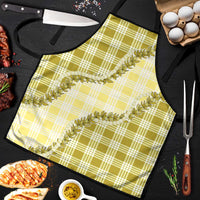 Yellow Hawaii Palaka Apron Hawaiian Pikake Lei