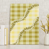 Yellow Hawaii Palaka Canvas Wall Art Hawaiian Pikake Lei