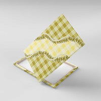 Yellow Hawaii Palaka Canvas Wall Art Hawaiian Pikake Lei