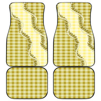 Yellow Hawaii Palaka Car Mats Hawaiian Pikake Lei