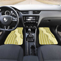 Yellow Hawaii Palaka Car Mats Hawaiian Pikake Lei