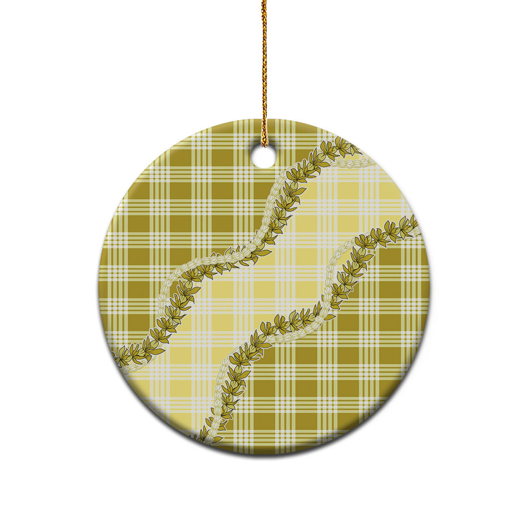 Yellow Hawaii Palaka Ceramic Ornament Hawaiian Pikake Lei LT05 - Polynesian Pride