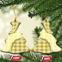 Yellow Hawaii Palaka Ceramic Ornament Hawaiian Pikake Lei LT05 Christmas Tree Yellow - Polynesian Pride