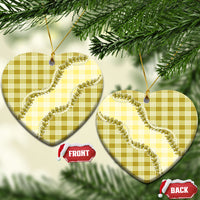Yellow Hawaii Palaka Ceramic Ornament Hawaiian Pikake Lei LT05 Heart Yellow - Polynesian Pride