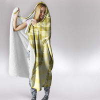 Yellow Hawaii Palaka Hooded Blanket Hawaiian Pikake Lei