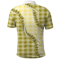 Yellow Hawaii Palaka Polo Shirt Hawaiian Pikake Lei