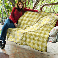 Yellow Hawaii Palaka Quilt Hawaiian Pikake Lei